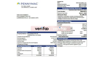 United States PennyMac Loan Services Template in Word and PDF Format