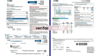 United States APS Utility Bill Template in Word and PDF Format