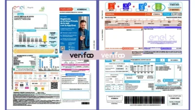 Colombia Enel Utility Bill Template in Word and PDF Format