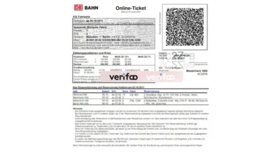 Night Train E-Ticket From Munich To Berlin Template