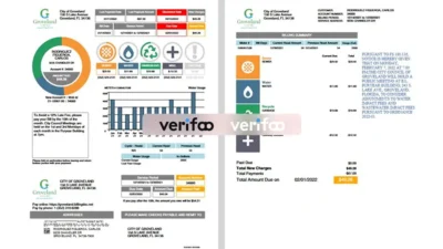 USA City of Groveland Utility Bill Template in word and pdf format