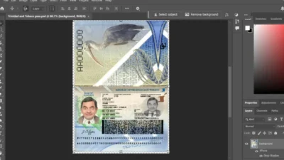 Trinidad and Tobago Passport PSD Template