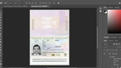 Serbia Passport PSD Template