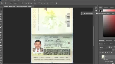 Ecuador Passport Fake PSD Template