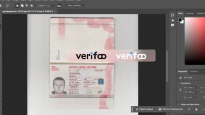 Latvia passport PSD Template