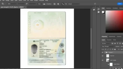 Azerbaijan Passport psd template New2024