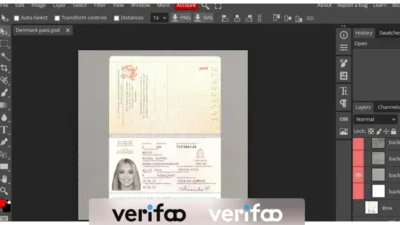 Denmark Passport template psd