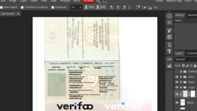 Cyprus Passport Template Psd