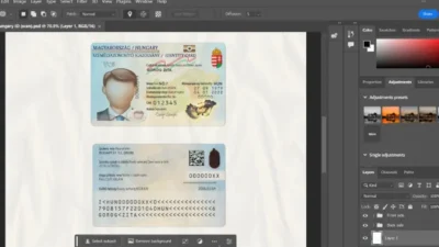 Hungary ID Card PSD Template