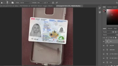 Canada ID Card Template in PSD Fromat V2