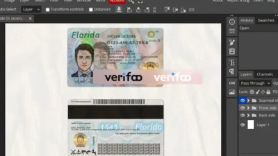 Florida Driver License Template in PSD Format V2