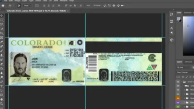 Colorado driver license Psd Template V2