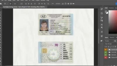 Azerbaijan Driver License Psd Template