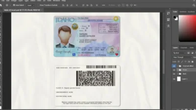 Idaho Driver License PSD Template New2022
