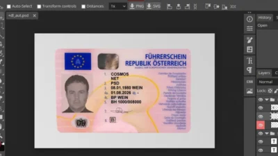 Germany Driver License Template In PSD Format V2