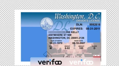 Washington DC Drivers License Template In PSD Format