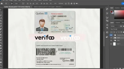 Canada Quebec driver license template in psd format 2022