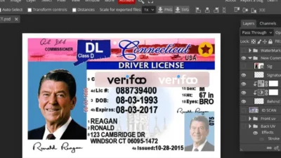 Connecticut Driving Licence Template psd Free Download