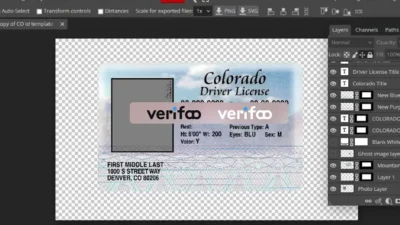 Free Download Colorado Drivers License Template Psd – Colorado ID Card