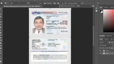 Germany Residence permit PSD Template new 2011-present