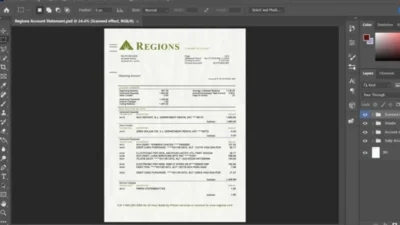 USA Regions Bank Statement Psd Template