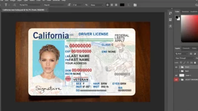 California Driver License Psd Template v3