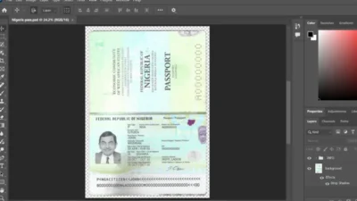 Nigeria passport PSD template version2