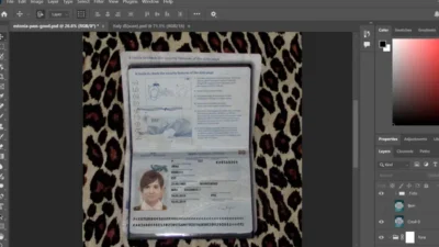 Estonia Passport template With Background in psd format