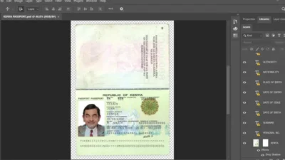 Kenya passport PSD Template (version 2)