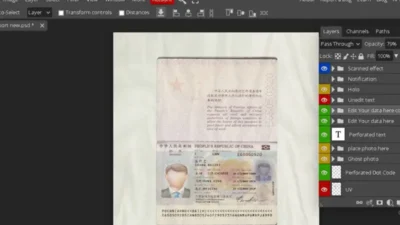 China Passport PSD Template V2