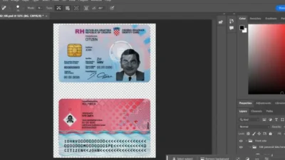 Croatia ID Card PSD Template v2