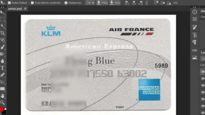 AIR FRANCE KLM AMERICAN EXPRESS CARDS template in psd format
