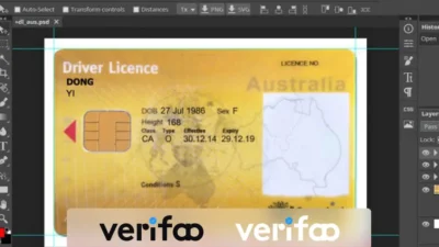 Queensland, Australia Driving License Template