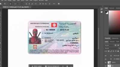 Tunisia Driving License PSD Template