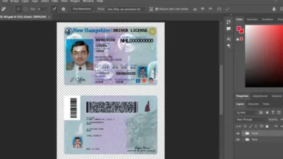 New Hampshire driver license PSD Template (version2)