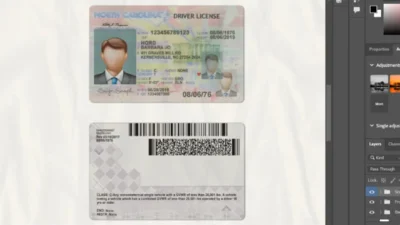 North Carolina Drivers License PSD Template Free Download