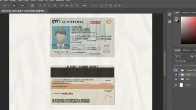 Minnesota driver license psd template v2