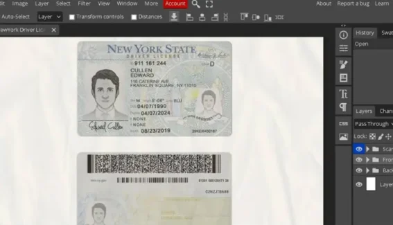 New York Driver License PSD Template V2