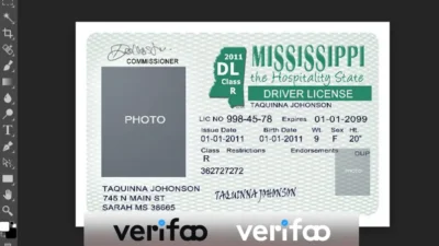 Mississippi Drivers License Template In PSD Format