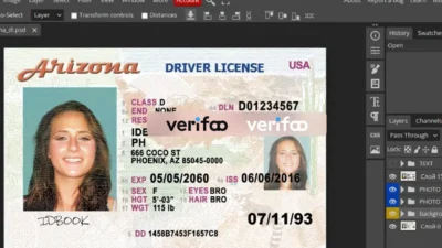Arizona Driver License Psd Template[2017]