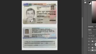 Netherlands Residence Permit Card PSD Template