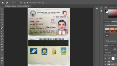 Philippines ID card PSD template