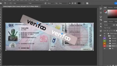UK Driving License PSD Template v2023