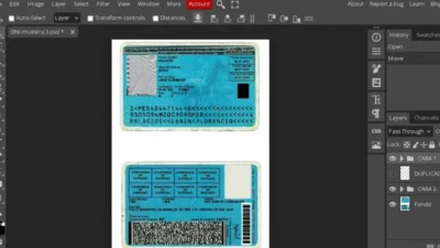 Peru Driver license PSD Template