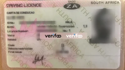 South Africa Driving License High Quality Version