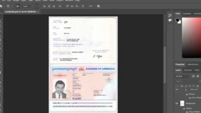 Cambodia Passport PSD Template