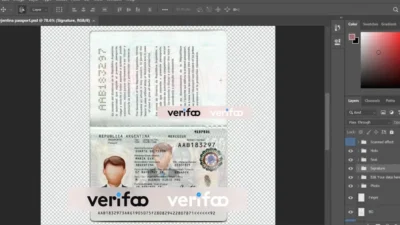 Download Argentina Passport template psd