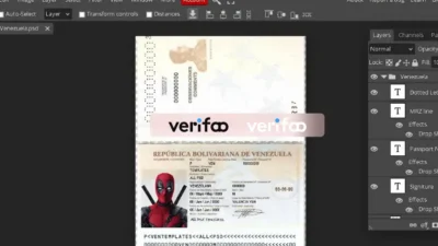 Venezuela Passport psd Template