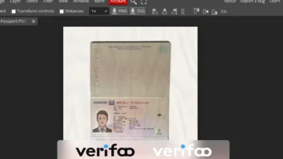 Singapore Passport Template Psd