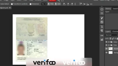Belgium Passport psd template
